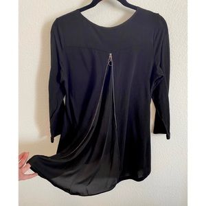 Patrizia Luca Zipper Back Hourglass Italian Blouse